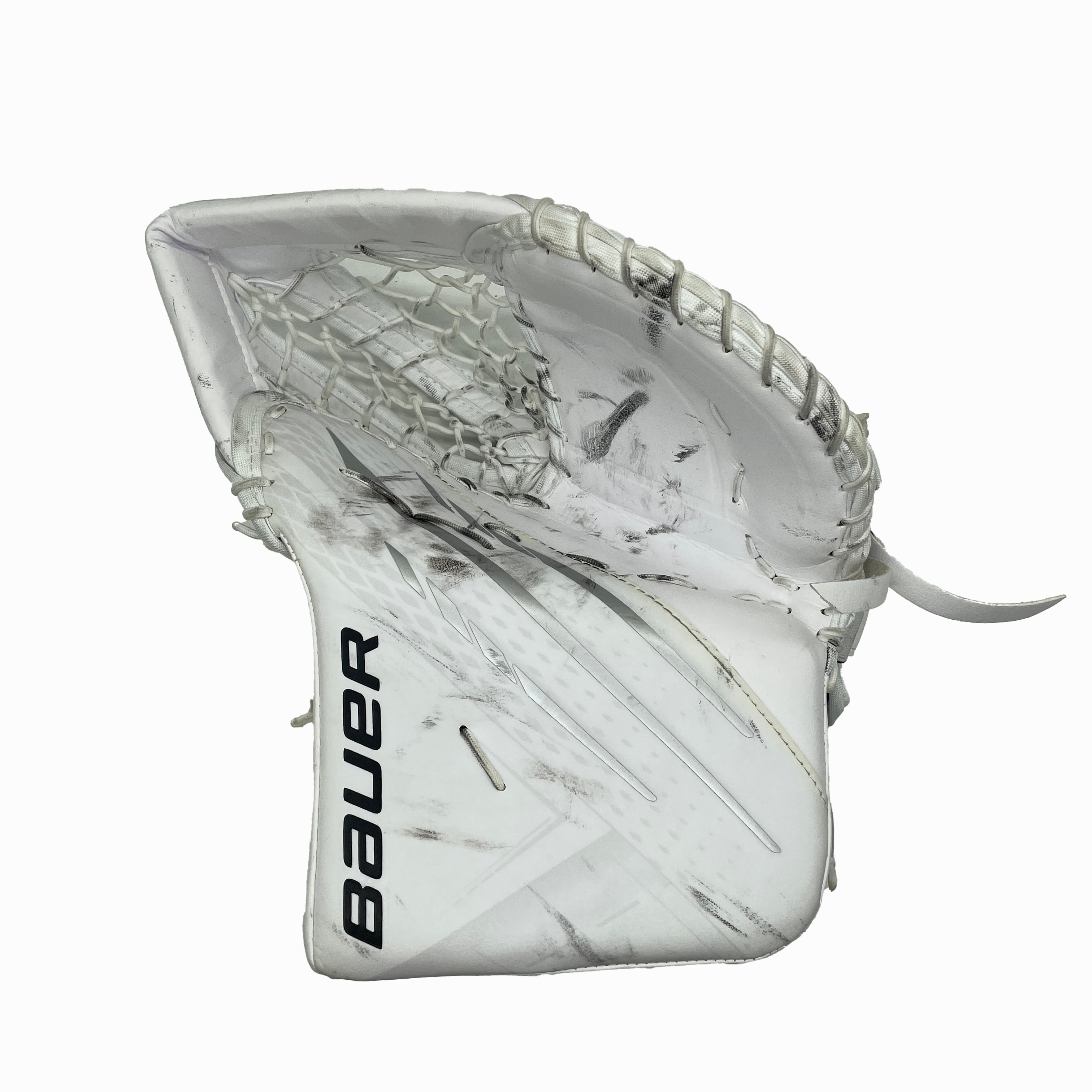 Bauer Vapor Hyperlite - Gant de gardien de but Pro Stock d'occasion (blanc/argent)
